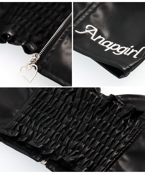 トップス leather bisuche 6(ROKU)＞レザー ビスチェ