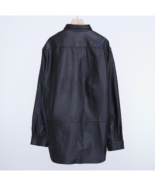 bukht（ブフト）の「【bukht ブフト】LEATHER SHIRTS　レザーシャツ（シャツ/ブラウス・メンズ・ブラック・3/2）」の5枚目の写真