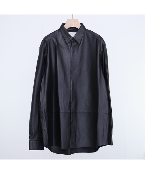 bukht（ブフト）の「【bukht ブフト】LEATHER SHIRTS　レザーシャツ（シャツ/ブラウス・メンズ・ブラック・3/2）」の4枚目の写真