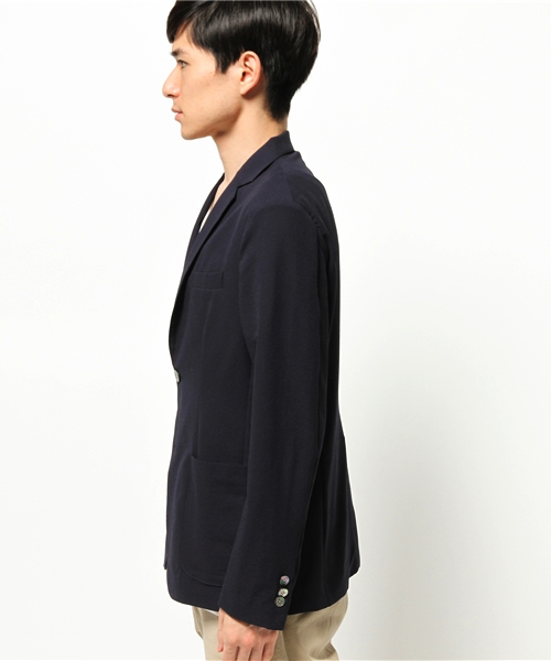 EDIFICE（エディフィス）の「◇ポリエステル サッカー 2Bジャケット（その他アウター・メンズ・ネイビー・48/50/44/46）」の3枚目の写真