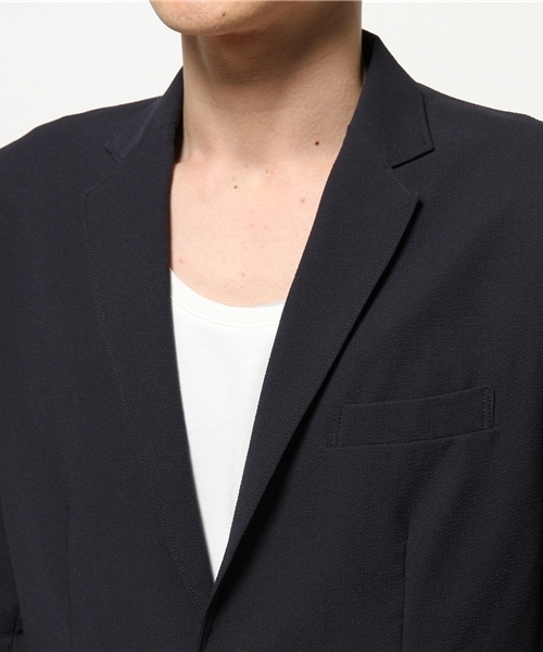 EDIFICE（エディフィス）の「◇ポリエステル サッカー 2Bジャケット（その他アウター・メンズ・ネイビー・48/50/44/46）」の6枚目の写真