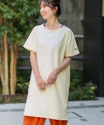 ワンポイントフロル刺繍Tシャツワンピース
