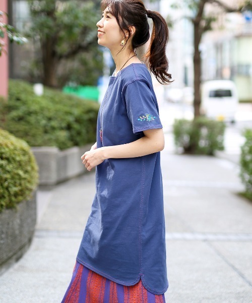 【miss patina】Cool Cat 刺繍入り シャツ ワンピース Cool Cat Shirt Dress – Miss Patina