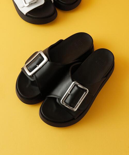 CITEN(シテン)の「<CITEN>ヒュージバックル サンダル(サンダル・レディース・ブラック/シャーベット/ベージュ/ホワイト・S/M/L)」の8枚目の写真