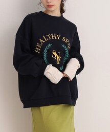 Cutie Blonde | 裏起毛オーバーサイズロゴスウェット(スウェット)