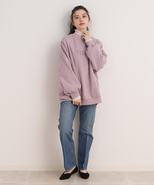 Cutie Blonde(キューティーブロンド)の「◆ロゴスウェット(スウェット・レディース・ホワイト系3/チャコール/ライトパープル/ネイビー系・00)」の7枚目の写真