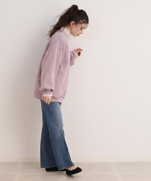 Cutie Blonde(キューティーブロンド)の「◆ロゴスウェット(スウェット・レディース・ホワイト系3/チャコール/ライトパープル/ネイビー系・00)」の12枚目の写真