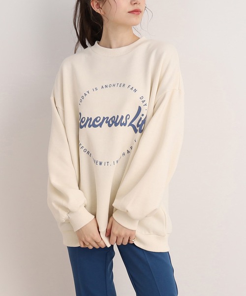 Cutie Blonde(キューティーブロンド)の「◆ロゴスウェット(スウェット・レディース・ホワイト系3/チャコール/ライトパープル/ネイビー系・00)」の2枚目の写真