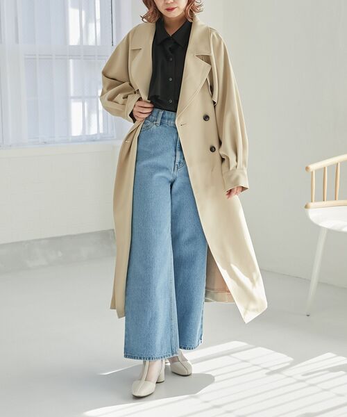 MAJESTIC LEGON（マジェスティックレゴン）の「肩あきケープブラウス（シャツ/ブラウス・レディース・アイボリー/ピンク/ライトグレー/ブラック・MEDIUM）」の9枚目の写真