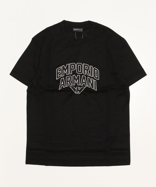 EMPORIO ARMANI（エンポリオアルマーニ）の「【エンポリオ アルマーニ】Tシャツ テンセル混紡ジャージー製 ボールドロゴ刺繍（Tシャツ/カットソー・メンズ・ブラック/ホワイト系その他/ダークベージュ・LARGE/MEDIUM/X-LARGE/XX-LARGE/SMALL）」の2枚目の写真