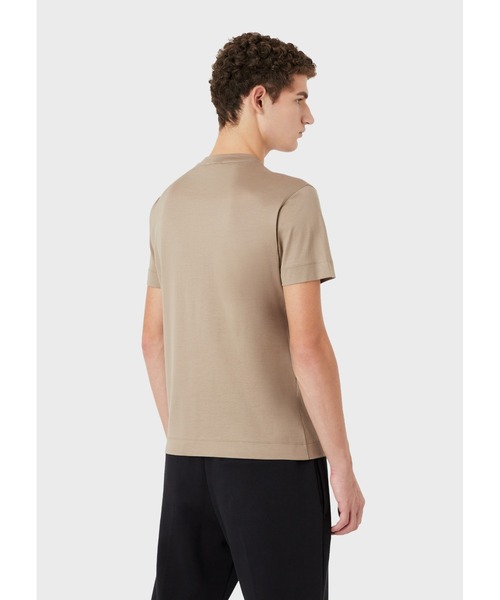 EMPORIO ARMANI（エンポリオアルマーニ）の「【エンポリオ アルマーニ】Tシャツ テンセル混紡ジャージー製 ボールドロゴ刺繍（Tシャツ/カットソー・メンズ・ブラック/ホワイト系その他/ダークベージュ・LARGE/MEDIUM/X-LARGE/XX-LARGE/SMALL）」の13枚目の写真