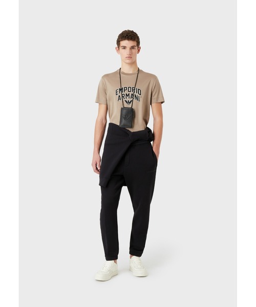 EMPORIO ARMANI（エンポリオアルマーニ）の「【エンポリオ アルマーニ】Tシャツ テンセル混紡ジャージー製 ボールドロゴ刺繍（Tシャツ/カットソー・メンズ・ブラック/ホワイト系その他/ダークベージュ・LARGE/MEDIUM/X-LARGE/XX-LARGE/SMALL）」の12枚目の写真