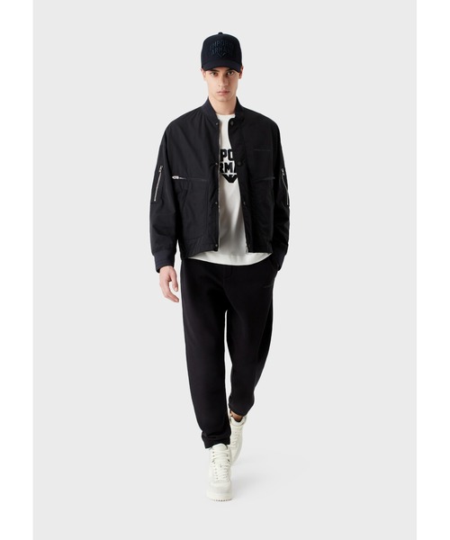 EMPORIO ARMANI（エンポリオアルマーニ）の「【エンポリオ アルマーニ】Tシャツ テンセル混紡ジャージー製 ボールドロゴ刺繍（Tシャツ/カットソー・メンズ・ブラック/ホワイト系その他/ダークベージュ・LARGE/MEDIUM/X-LARGE/XX-LARGE/SMALL）」の8枚目の写真