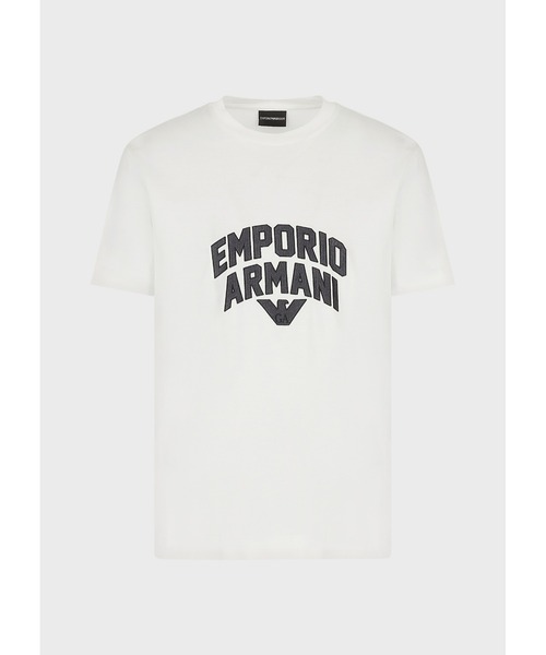 EMPORIO ARMANI（エンポリオアルマーニ）の「【エンポリオ アルマーニ】Tシャツ テンセル混紡ジャージー製 ボールドロゴ刺繍（Tシャツ/カットソー・メンズ・ブラック/ホワイト系その他/ダークベージュ・LARGE/MEDIUM/X-LARGE/XX-LARGE/SMALL）」の6枚目の写真