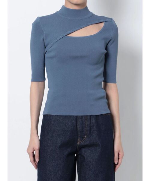 MURUA(ムルーア)の「変形ネックハーフニット(ニット/セーター・レディース・アイボリー/ブラック/ブルー・FREE)」の16枚目の写真