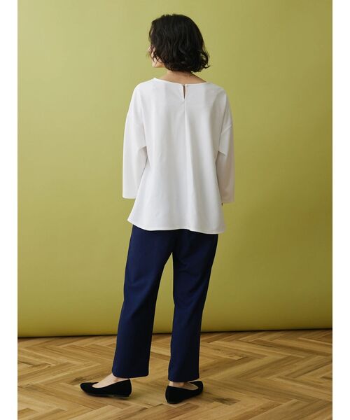 CRAFT STANDARD BOUTIQUE（クラフトスタンダードブティック）の「8分袖丈ウエストタックオールインワン（ワンピース・レディース・ネイビー/ブラック・M/L）」の14枚目の写真