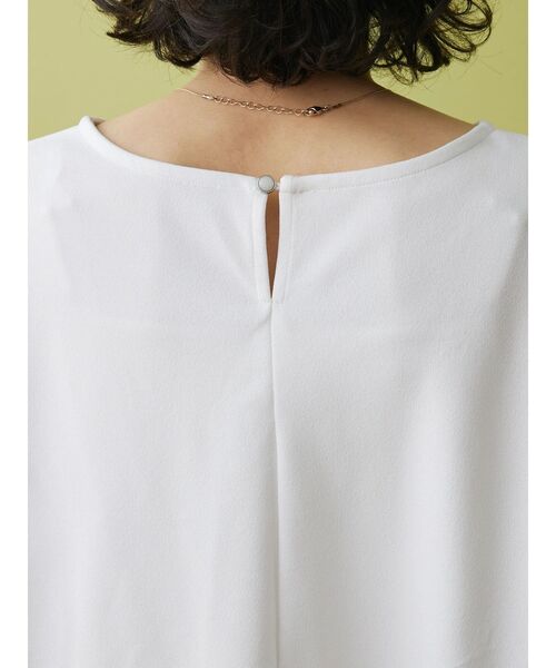 CRAFT STANDARD BOUTIQUE（クラフトスタンダードブティック）の「8分袖丈ウエストタックオールインワン（ワンピース・レディース・ネイビー/ブラック・M/L）」の4枚目の写真