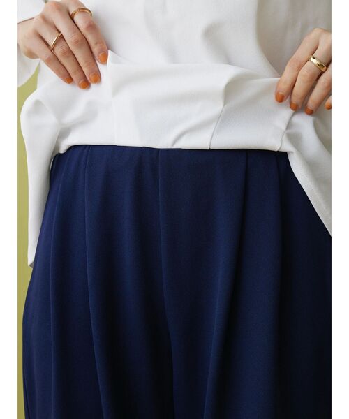 CRAFT STANDARD BOUTIQUE（クラフトスタンダードブティック）の「8分袖丈ウエストタックオールインワン（ワンピース・レディース・ネイビー/ブラック・M/L）」の9枚目の写真