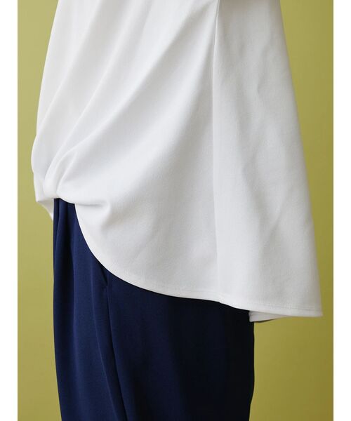 CRAFT STANDARD BOUTIQUE（クラフトスタンダードブティック）の「8分袖丈ウエストタックオールインワン（ワンピース・レディース・ネイビー/ブラック・M/L）」の5枚目の写真