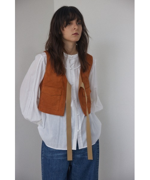 BLACK BY MOUSSY（ブラックバイマウジー）の「front ribbon vest