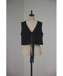 BLACK BY MOUSSY | front ribbon vest（フロントリボンベスト(ベスト)