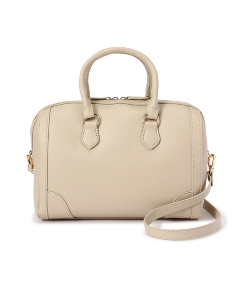 N.（N. Natural Beauty Basic）（エヌエヌナチュラルビューティーベーシック）の「ステッチボストンバッグ（トートバッグ・レディース・ベージュ/ブラック・ﾌﾘ-）」の4枚目の写真