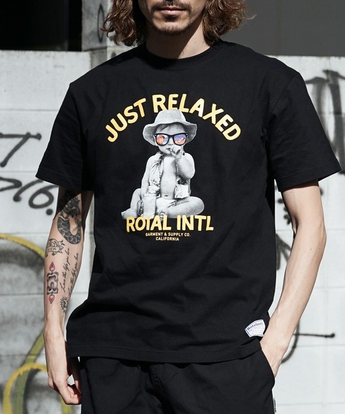 roial(ロイアル)の「DESIGN TEE/ROIAL(ロイアル)半袖Tシャツ(Tシャツ/カットソー・メンズ・ホワイト/ブラック×イエロー/ベージュ/グレー系その他/グリーン・MEDIUM/LARGE/X-LARGE/SMALL)」の16枚目の写真