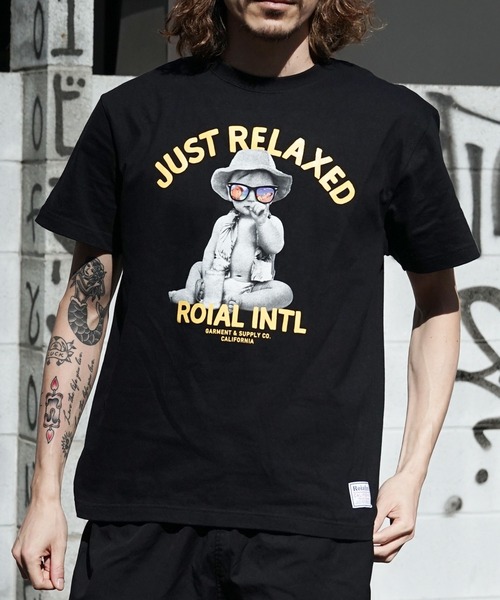 roial(ロイアル)の「DESIGN TEE/ROIAL(ロイアル)半袖Tシャツ(Tシャツ/カットソー・メンズ・ホワイト/ブラック×イエロー/ベージュ/グレー系その他/グリーン・MEDIUM/LARGE/X-LARGE/SMALL)」の17枚目の写真