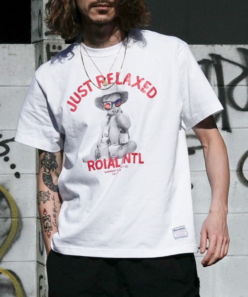 roial(ロイアル)の「DESIGN TEE/ROIAL(ロイアル)半袖Tシャツ(Tシャツ/カットソー・メンズ・ホワイト/ブラック×イエロー/ベージュ/グレー系その他/グリーン・MEDIUM/LARGE/X-LARGE/SMALL)」の10枚目の写真