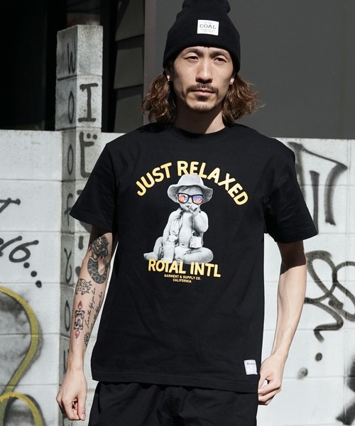 roial(ロイアル)の「DESIGN TEE/ROIAL(ロイアル)半袖Tシャツ(Tシャツ/カットソー・メンズ・ホワイト/ブラック×イエロー/ベージュ/グレー系その他/グリーン・MEDIUM/LARGE/X-LARGE/SMALL)」の14枚目の写真