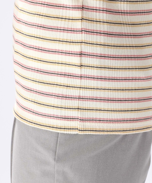 niko and...（ニコアンド）の「マルチボーダーリブロングスリーブプルオーバー（Tシャツ/カットソー・レディース・チャコール/ブルー/イエロー/オレンジ・LARGE/MEDIUM）」の12枚目の写真