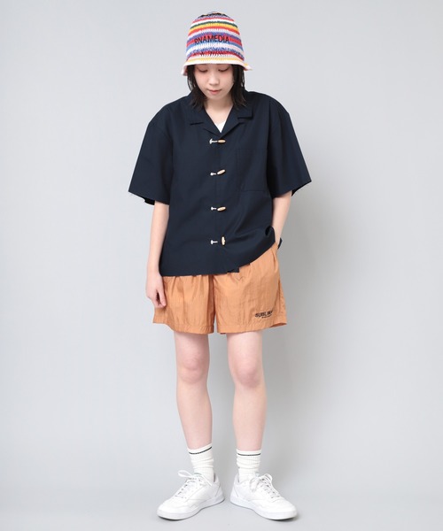 RNA（アールエヌエー）の「E4906 カギ針ボーダーハット（ニットキャップ/ビーニー・レディース・ブラック/グリーン/レインボー・FREE）」の21枚目の写真