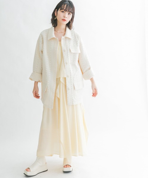KBF(ケイビーエフ)の「レイヤードキャミワンピース(ワンピース・レディース・ライトカーキ/ブラック/アイボリー・ONE)」の22枚目の写真