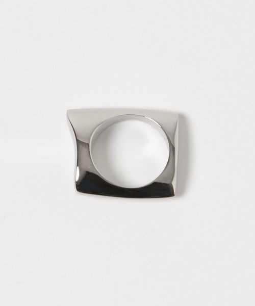 JEANASIS（ジーナシス）の「【ステンレス】スクエアヘンケイリング/185681（ネックレス・レディース・シルバー・MEDIUM/LARGE）」の2枚目の写真