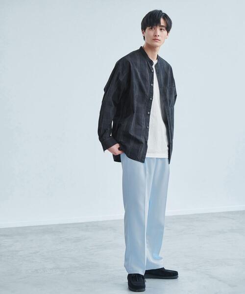 green label relaxing(グリーンレーベルリラクシング)の「ポリエステルツイル 1プリーツ カラーパンツ(その他パンツ・メンズ・ライトブルー/ライトグレー/オレンジ・S/L/M)」の5枚目の写真