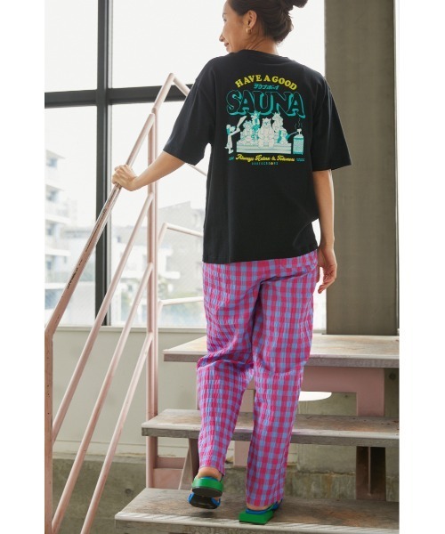 RODEO CROWNS WIDE BOWL（ロデオクラウンズワイドボウル）の「サウナボーイ HAVE A GOOD SAUNA Tシャツ（Tシャツ/カットソー・レディース・ブラック/オフホワイト/ブルー・MEDIUM/LARGE）」の19枚目の写真