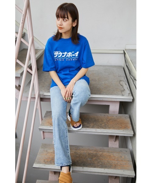 RODEO CROWNS WIDE BOWL（ロデオクラウンズワイドボウル）の「サウナボーイ HAVE A GOOD SAUNA Tシャツ（Tシャツ/カットソー・レディース・ブラック/オフホワイト/ブルー・MEDIUM/LARGE）」の8枚目の写真