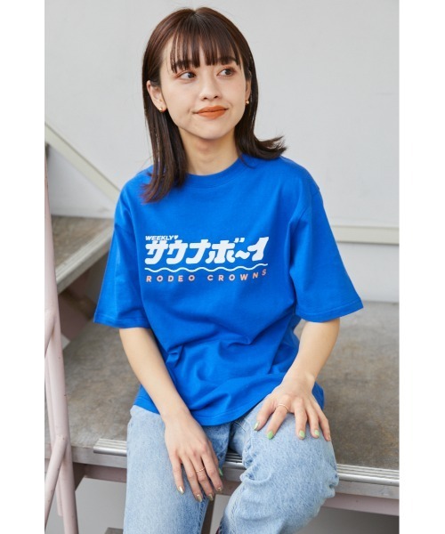 RODEO CROWNS WIDE BOWL（ロデオクラウンズワイドボウル）の「サウナボーイ HAVE A GOOD SAUNA Tシャツ（Tシャツ/カットソー・レディース・ブラック/オフホワイト/ブルー・MEDIUM/LARGE）」の11枚目の写真