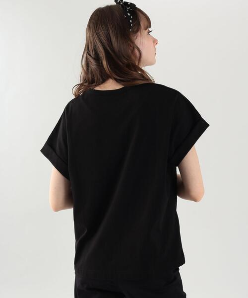 To b. by agnes b.(トゥービーバイアニエスベー)の「WT13 TS マカロンロゴTシャツ(Tシャツ/カットソー・レディース・ブラック・40/38)」の2枚目の写真