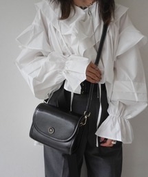 ヴィンテージライク リアルレザー ショルダー バッグ / 本革 #