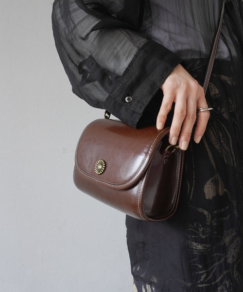 Port(ポート)の「ヴィンテージライク リアルレザー ショルダー バッグ / 本革 #(ショルダーバッグ・レディース・ブラウン/キャメル/ブラック・FREE)」の9枚目の写真