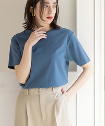 OPAQUE.CLIP | シルク調スーピマコットン ベーシックTシャツ【洗濯機洗い可】(Tシャツ/カットソー)