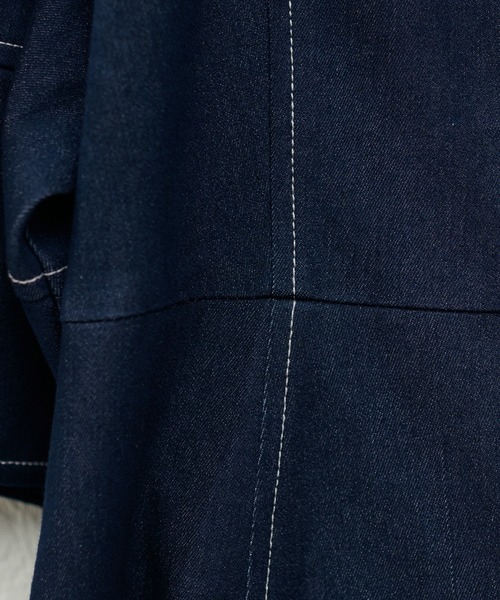 natural couture(ナチュラルクチュール)の「お家で洗える/ランタンスリーブワンピース(ワンピース・レディース・インディゴブルー/ブラック/オフホワイト・SMALL/MEDIUM/LARGE)」の20枚目の写真