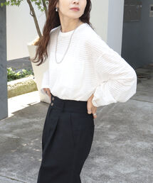 fredy emue | シアーボーダーロンT(Tシャツ/カットソー)