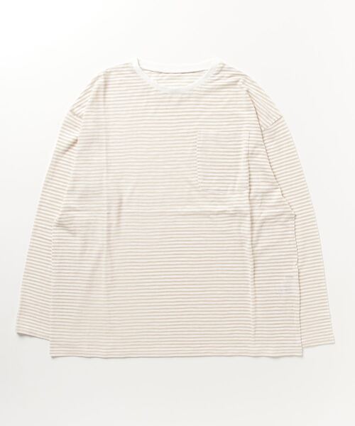 fredy emue（フレディエミュ）の「シアーボーダーロンT（Tシャツ/カットソー・レディース・グリーン系その他/ブルー系その他2/ピンク系その他/ブルー系その他/ホワイト系その他/グリーン系その他4/ピンク系その他4/ベージュ系その他/パープル系その他・38）」の10枚目の写真