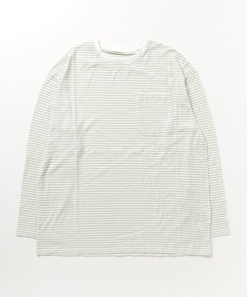 fredy emue（フレディエミュ）の「シアーボーダーロンT（Tシャツ/カットソー・レディース・グリーン系その他/ブルー系その他2/ピンク系その他/ブルー系その他/ホワイト系その他/グリーン系その他4/ピンク系その他4/ベージュ系その他/パープル系その他・38）」の11枚目の写真