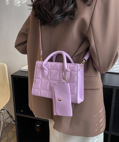 Jasmine Grandiflorum（ジャスミングランディフローラム）の「PUレザーミニショルダーバッグ（ハンドバッグ・レディース・パープル/グリーン/ホワイト/ブラック/イエロー・FREE）」の5枚目の写真