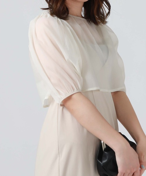 archives（アルシーヴ）の「パイピングシアーブラウス＋キャミワンピースｓｅｔ（ワンピース・レディース・ブラック/ベージュ/アイボリー・MEDIUM）」の16枚目の写真