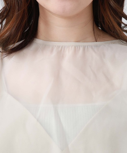 archives（アルシーヴ）の「パイピングシアーブラウス＋キャミワンピースｓｅｔ（ワンピース・レディース・ブラック/ベージュ/アイボリー・MEDIUM）」の22枚目の写真