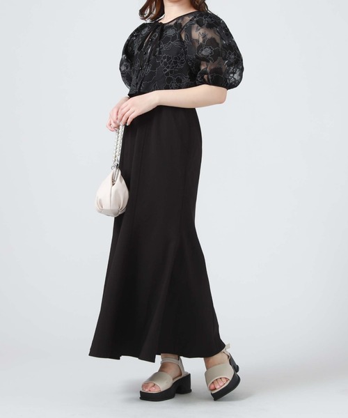 archives（アルシーヴ）の「パイピングシアーブラウス＋キャミワンピースｓｅｔ（ワンピース・レディース・ブラック/ベージュ/アイボリー・MEDIUM）」の13枚目の写真